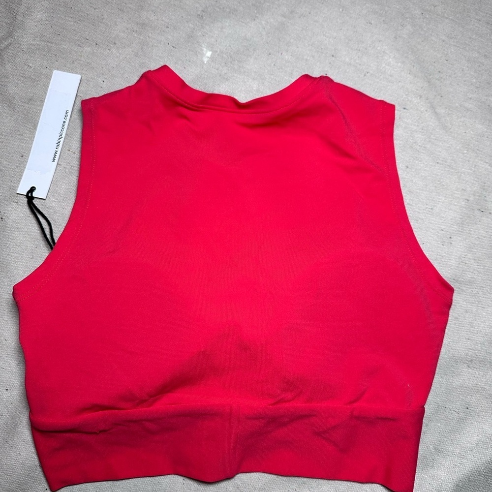 ROBIN PICCONE Aubrey Tank Top Swimsuit Tank Top Poppy Small Keyhole NWT - Picture 4 of 7
